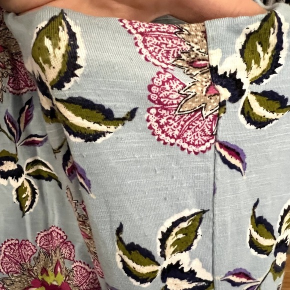 J. Jill Printed Color Block Bright Spring Floral Jersey Knit Dress Sleeveless M - Picture 10 of 16